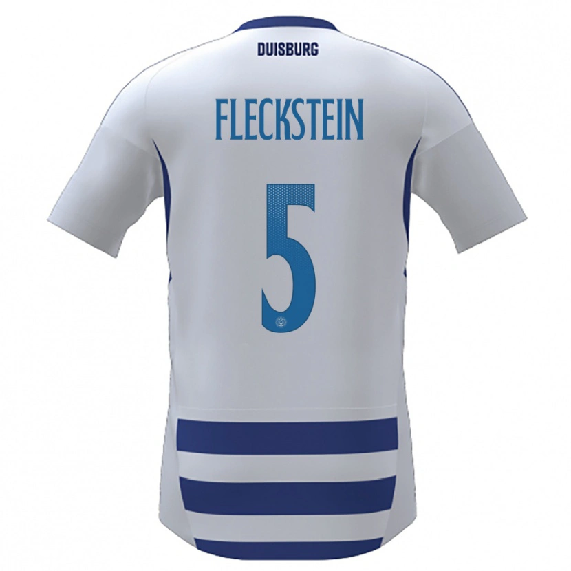 Danxen Women Tobias Fleckstein #5 White Blue Home Jersey 2025/26 T-Shirt