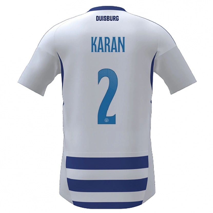 Danxen Women Mikail Karan #2 White Blue Home Jersey 2025/26 T-Shirt
