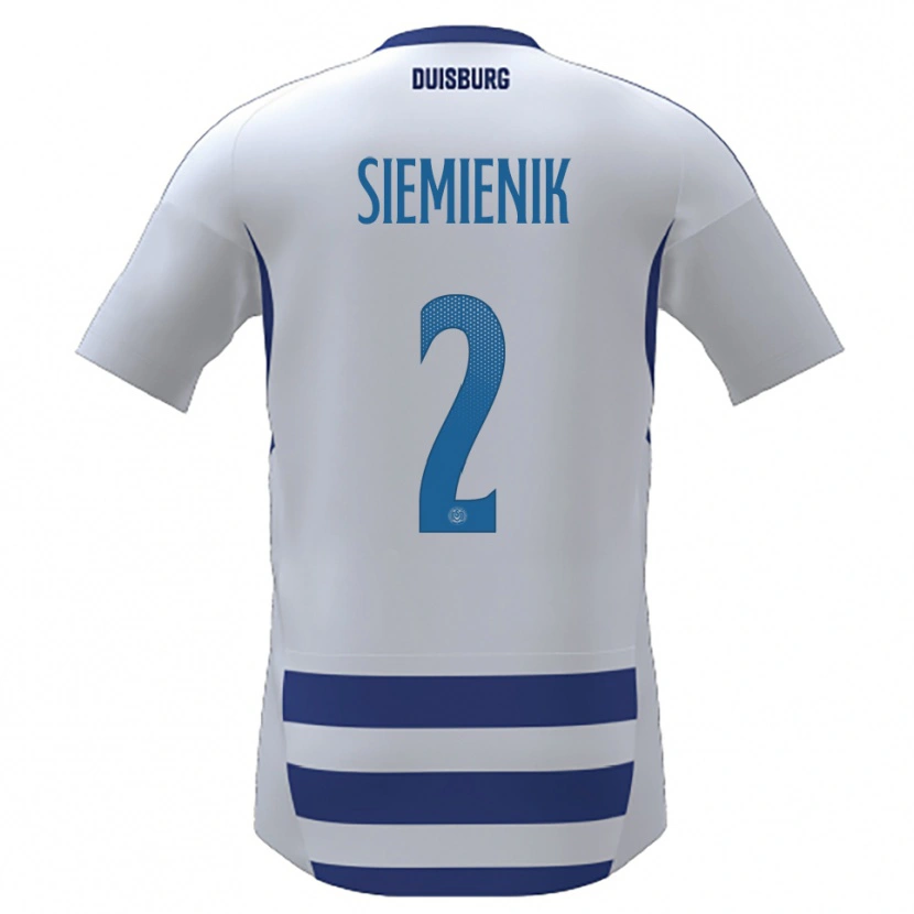 Danxen Women Fabian Siemienik #2 White Blue Home Jersey 2025/26 T-Shirt