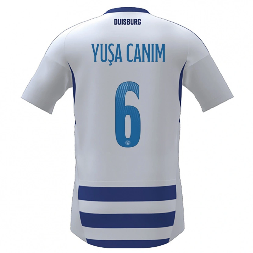 Danxen Women Salih Yuşa Canım #6 White Blue Home Jersey 2025/26 T-Shirt