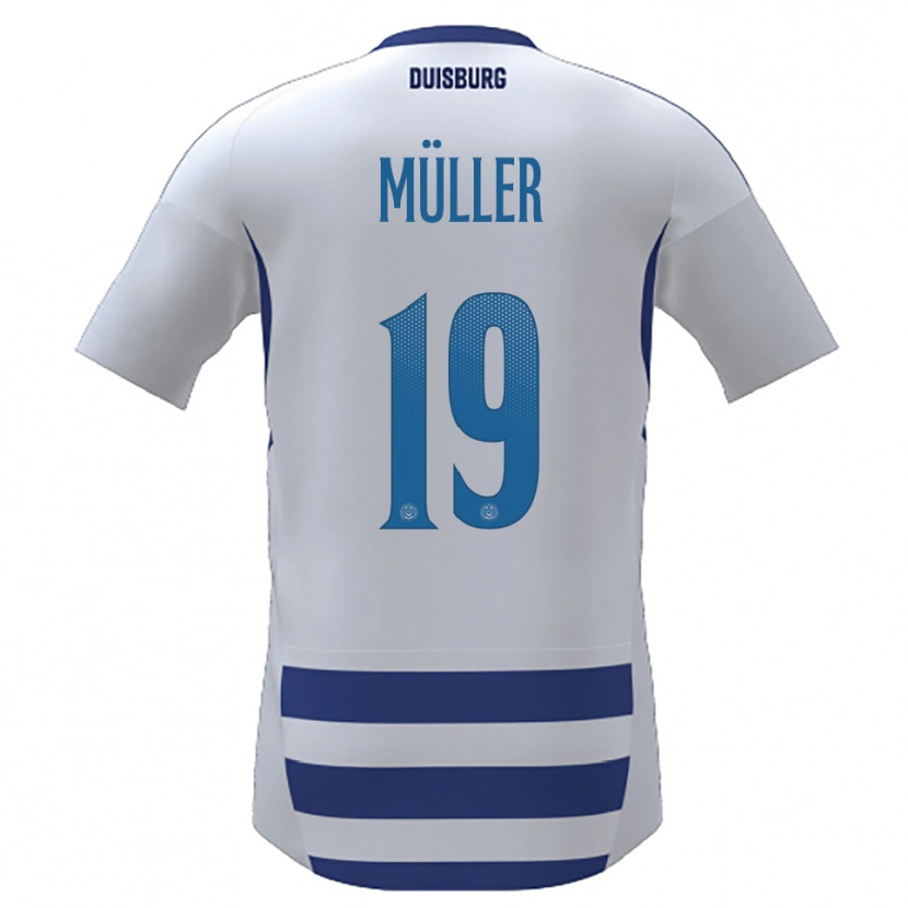 Danxen Women Leon Müller #19 White Blue Home Jersey 2025/26 T-Shirt