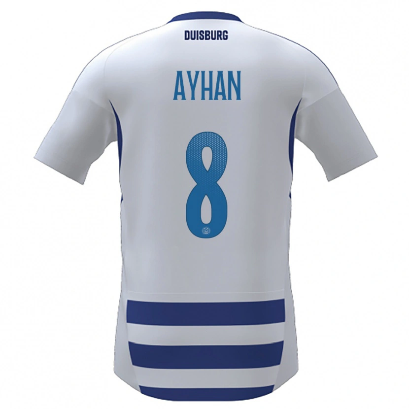 Danxen Women Berat Ayhan #8 White Blue Home Jersey 2025/26 T-Shirt