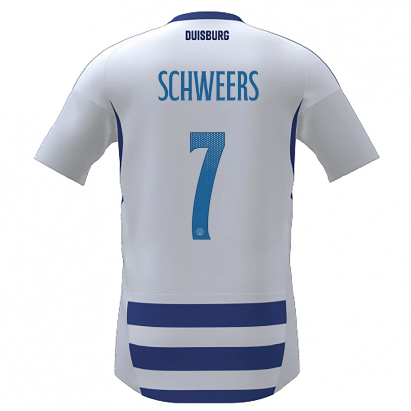 Danxen Women Farah Schweers #7 White Blue Home Jersey 2025/26 T-Shirt