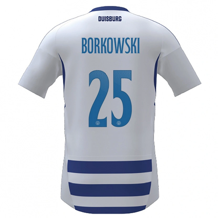Danxen Women Dennis Borkowski #25 White Blue Home Jersey 2025/26 T-Shirt