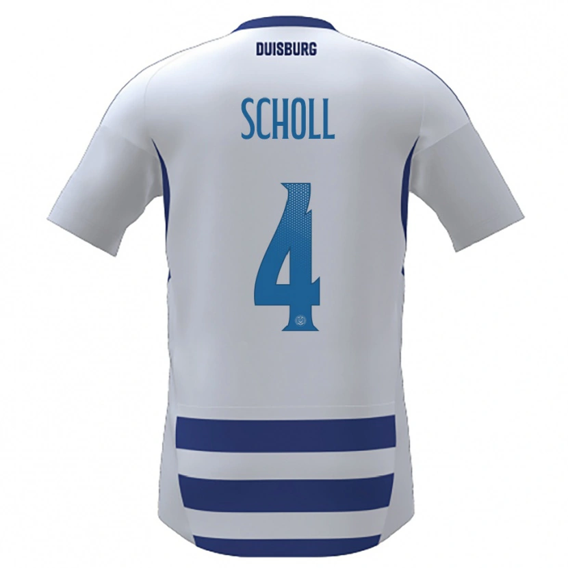 Danxen Women Yannik Scholl #4 White Blue Home Jersey 2025/26 T-Shirt