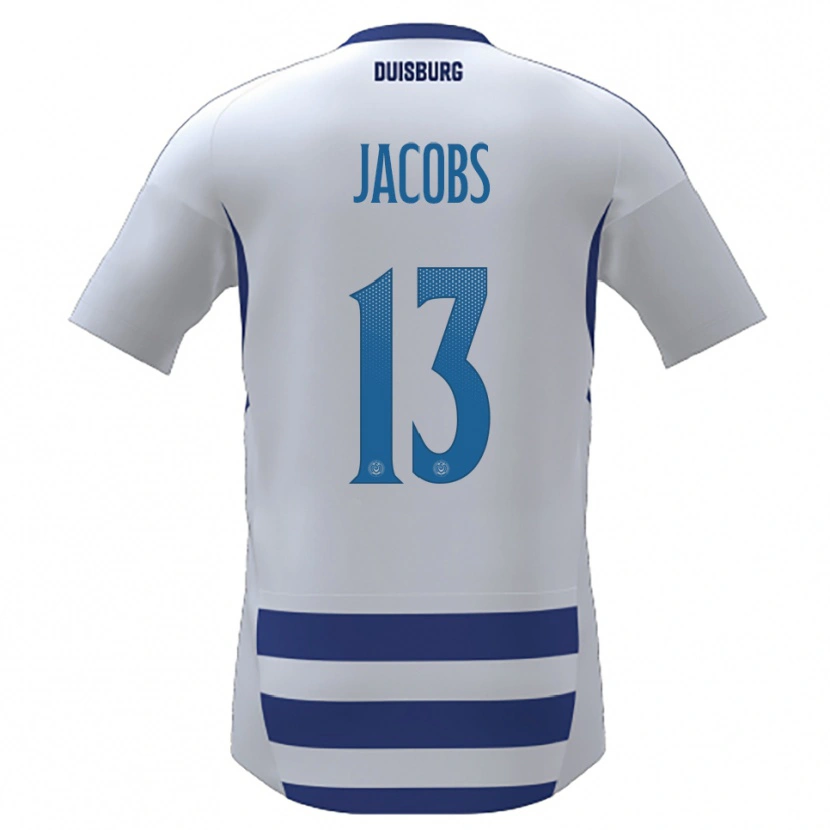 Danxen Women Jol Jacobs #13 White Blue Home Jersey 2025/26 T-Shirt