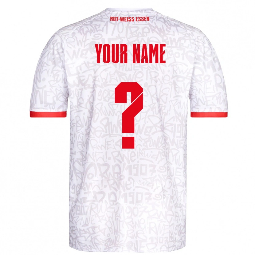 Danxen Women Your Name #0 White Red Home Jersey 2025/26 T-Shirt