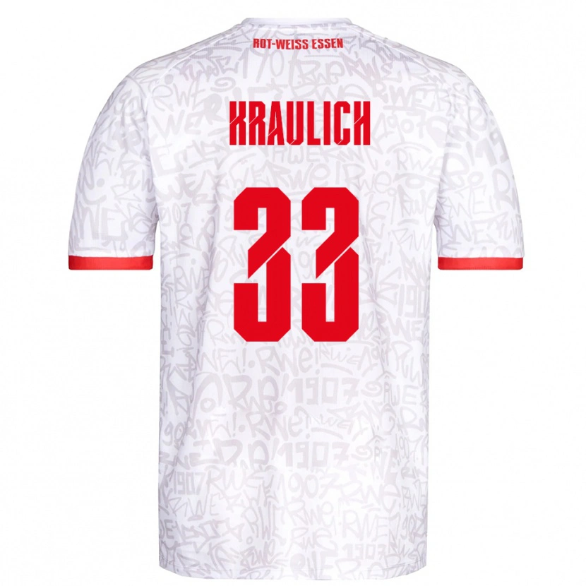Danxen Women Tobias Kraulich #33 White Red Home Jersey 2025/26 T-Shirt