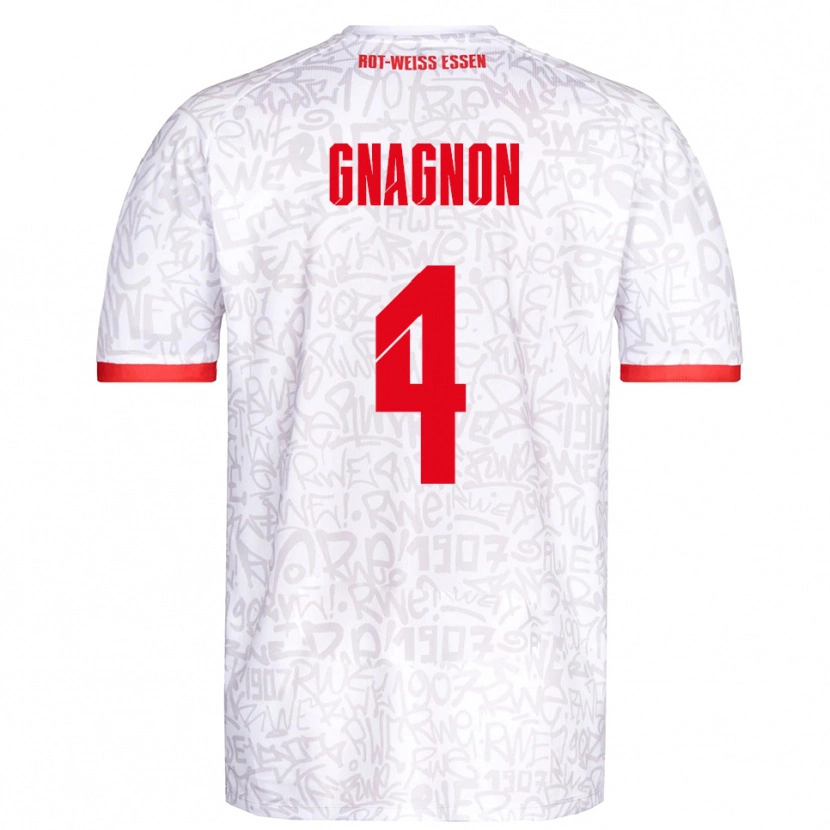 Danxen Women James Gnagnon #4 White Red Home Jersey 2025/26 T-Shirt