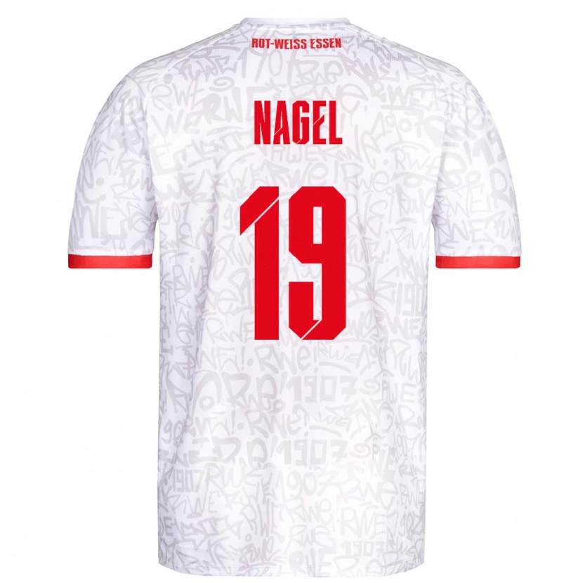 Danxen Women Kjell-Luan Nagel #19 White Red Home Jersey 2025/26 T-Shirt