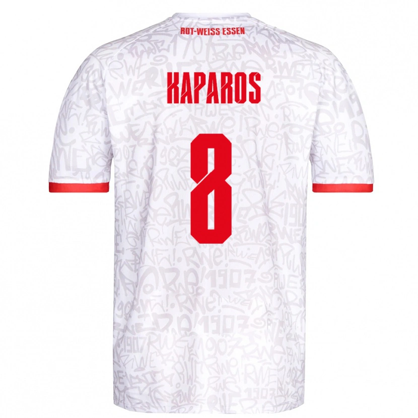 Danxen Women Jimmy Kaparos #8 White Red Home Jersey 2025/26 T-Shirt