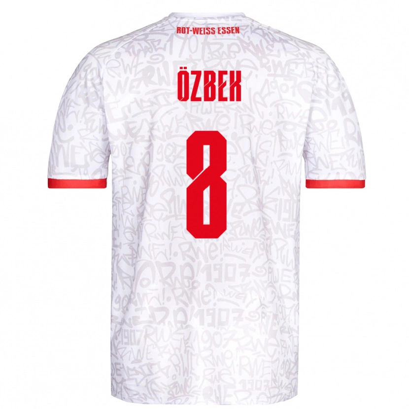 Danxen Women Boran Özbek #8 White Red Home Jersey 2025/26 T-Shirt