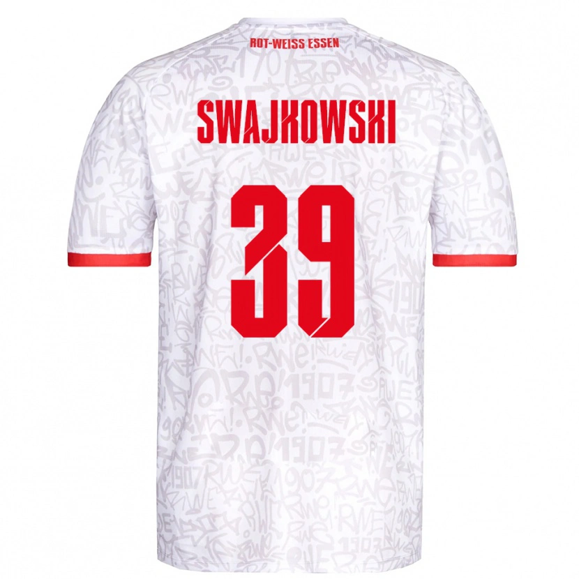 Danxen Women Gianluca Swajkowski #39 White Red Home Jersey 2025/26 T-Shirt
