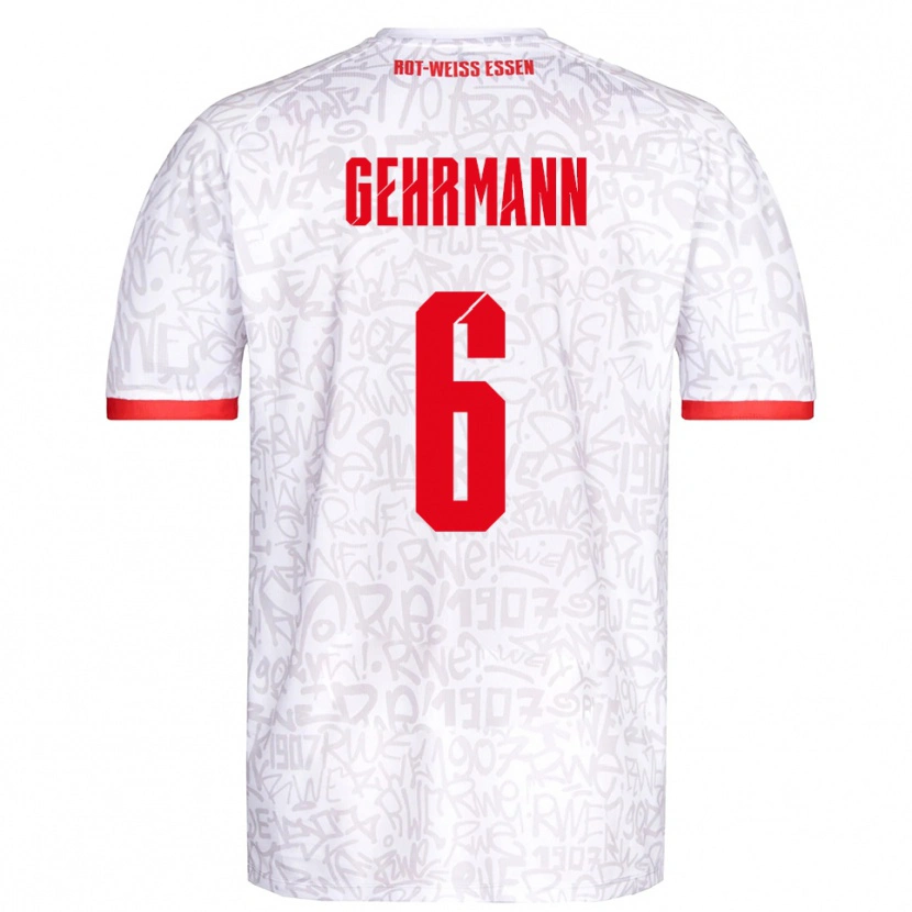 Danxen Women Fabian Gehrmann #6 White Red Home Jersey 2025/26 T-Shirt