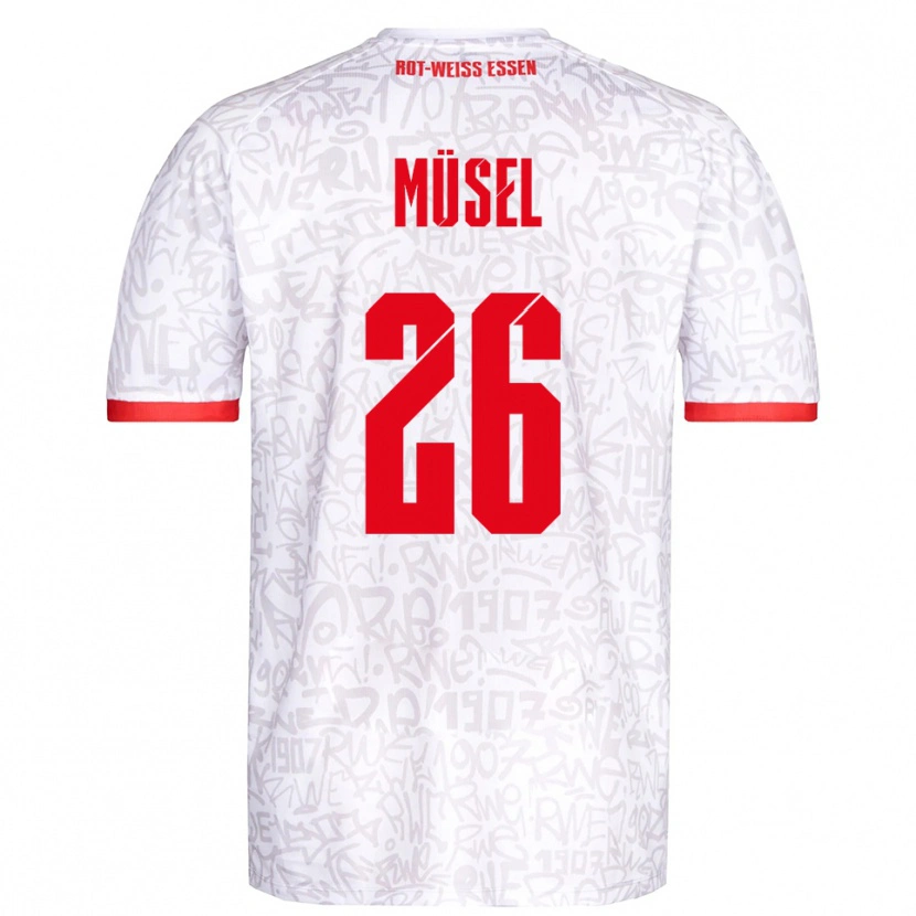 Danxen Women Torben Müsel #26 White Red Home Jersey 2025/26 T-Shirt