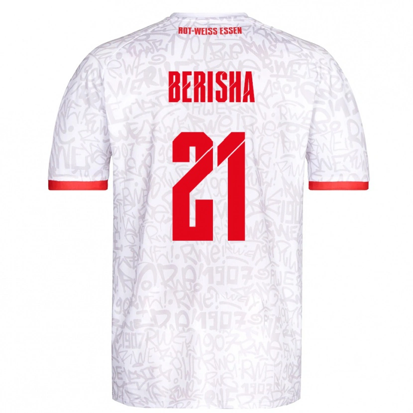 Danxen Women Dion Berisha #21 White Red Home Jersey 2025/26 T-Shirt