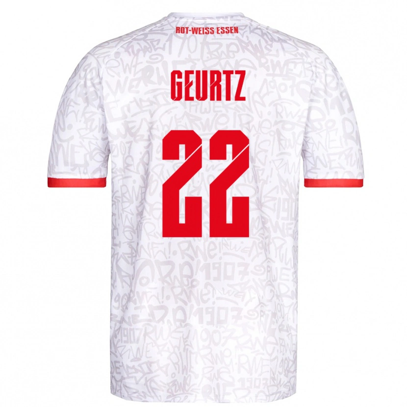 Danxen Women Jan-Luca Geurtz #22 White Red Home Jersey 2025/26 T-Shirt