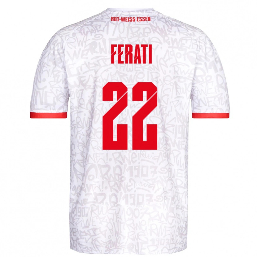 Danxen Women Larson Ferati #22 White Red Home Jersey 2025/26 T-Shirt