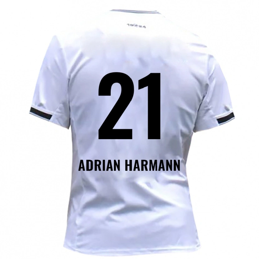 Danxen Women Manuel Adrian Harmann #21 White Red Home Jersey 2025/26 T-Shirt