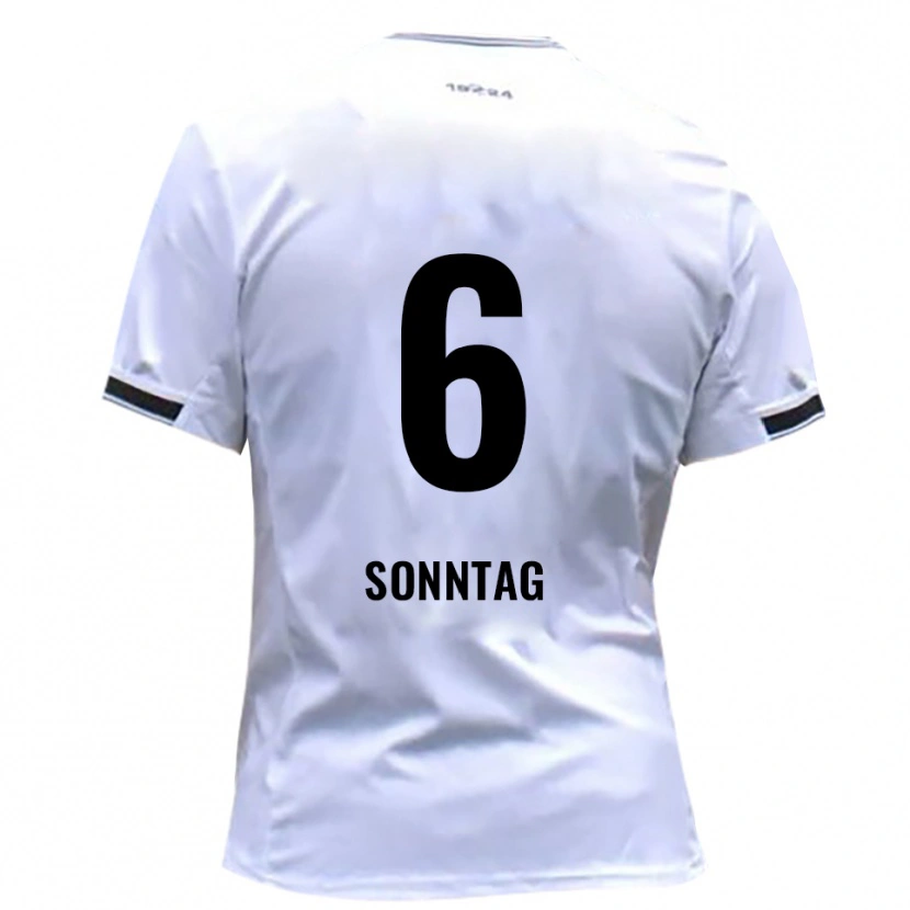 Danxen Women Cristiano Sonntag #6 White Red Home Jersey 2025/26 T-Shirt