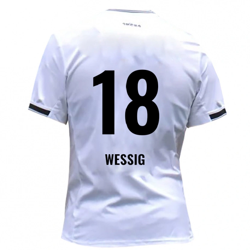 Danxen Women Fabian Wessig #18 White Red Home Jersey 2025/26 T-Shirt
