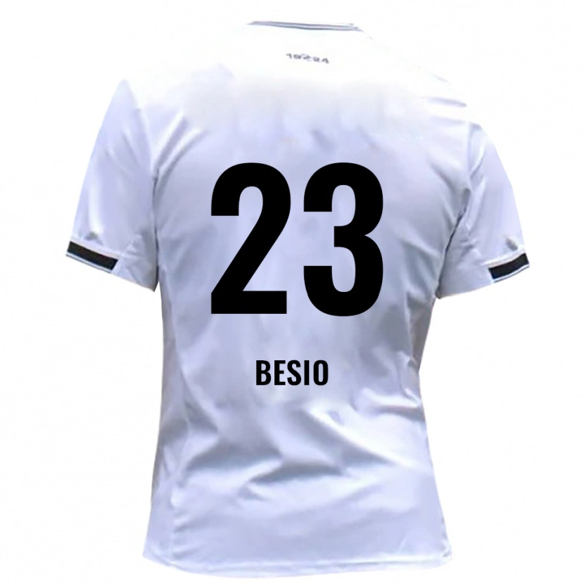 Danxen Women Alessio Besio #23 White Red Home Jersey 2025/26 T-Shirt
