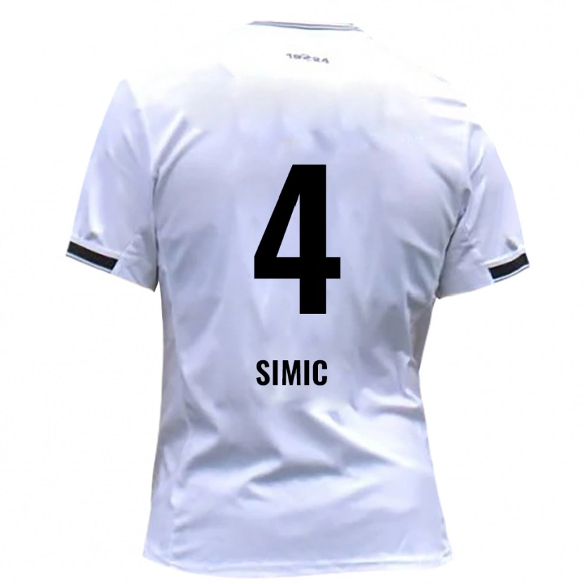 Danxen Women Dennis Simic #4 White Red Home Jersey 2025/26 T-Shirt