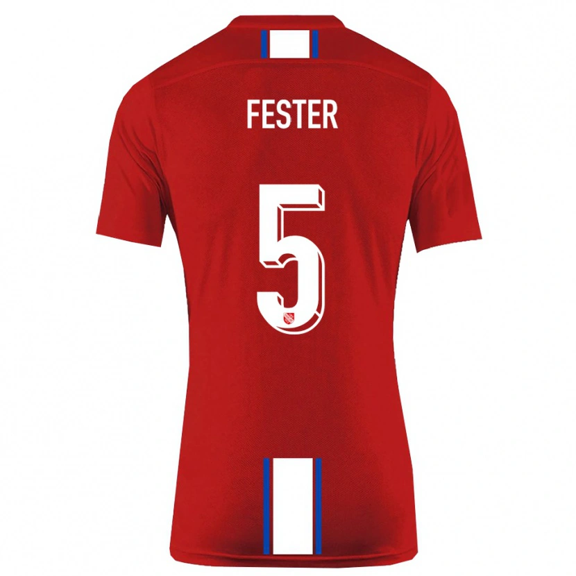 Danxen Women Luka Fester #5 Red White Home Jersey 2025/26 T-Shirt