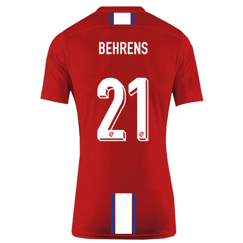 Danxen Women Irichad Behrens #21 Red White Home Jersey 2025/26 T-Shirt