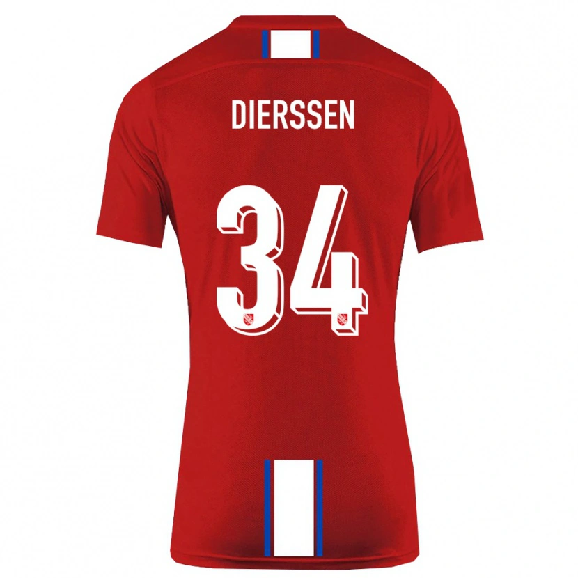 Danxen Women Tim Dierßen #34 Red White Home Jersey 2025/26 T-Shirt