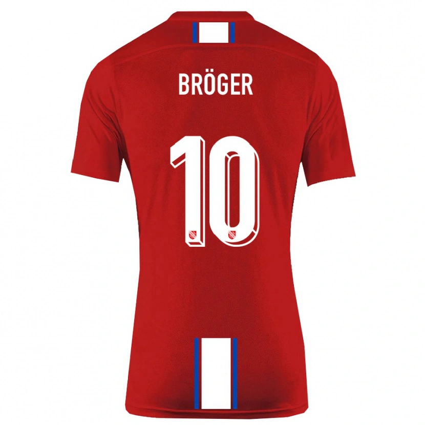 Danxen Women Linus Bröger #10 Red White Home Jersey 2025/26 T-Shirt