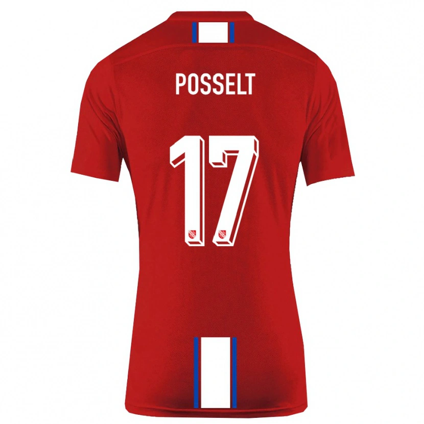 Danxen Women John Posselt #17 Red White Home Jersey 2025/26 T-Shirt