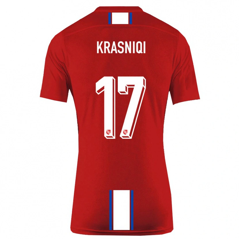 Danxen Women Ermal Krasniqi #17 Red White Home Jersey 2025/26 T-Shirt