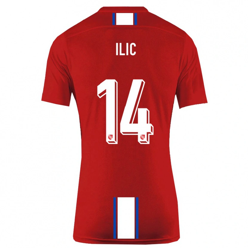Danxen Women Marko Ilic #14 Red White Home Jersey 2025/26 T-Shirt