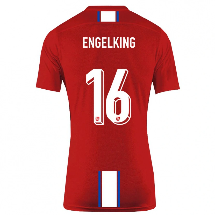 Danxen Women Torben Engelking #16 Red White Home Jersey 2025/26 T-Shirt