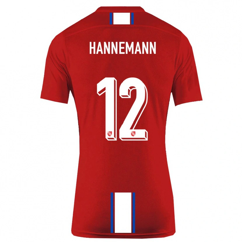Danxen Women Sören Hannemann #12 Red White Home Jersey 2025/26 T-Shirt