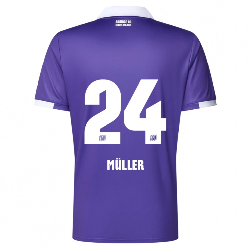 Danxen Women Jannik Müller #24 Purple White Home Jersey 2025/26 T-Shirt