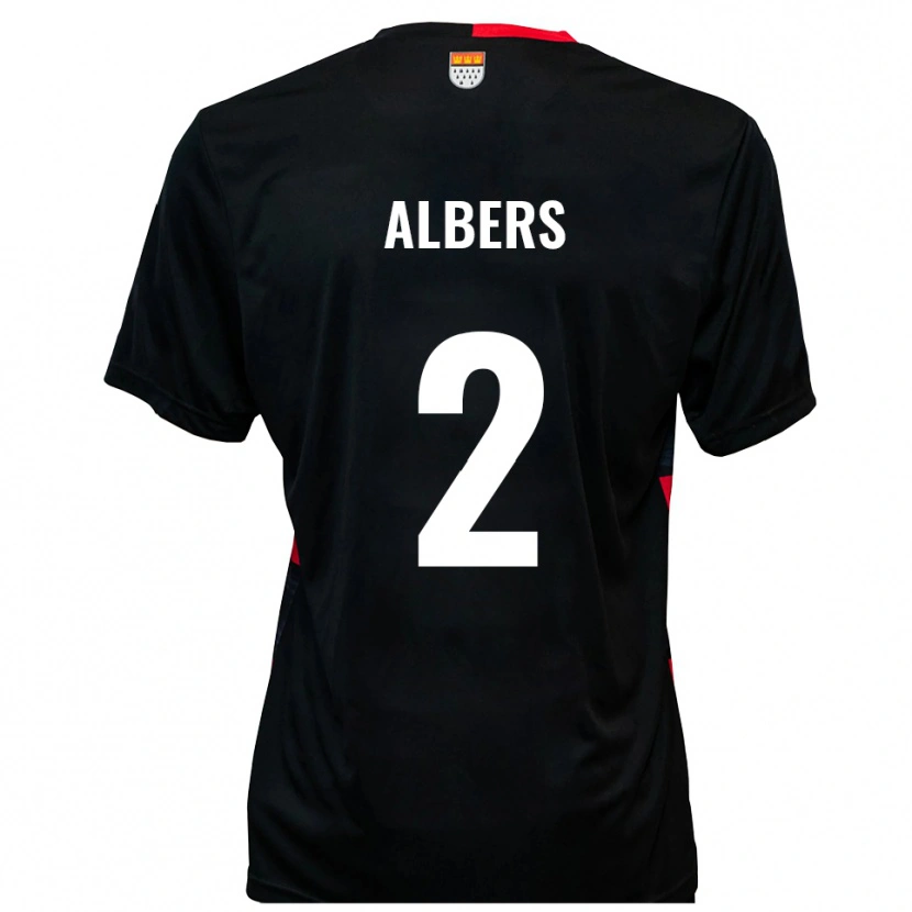 Danxen Women Felix Albers #2 Black Red Home Jersey 2025/26 T-Shirt