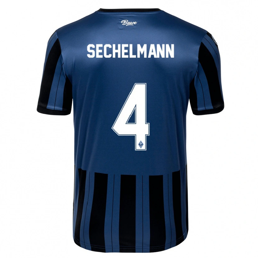 Danxen Women Tim Sechelmann #4 Blue Gray Black Home Jersey 2025/26 T-Shirt