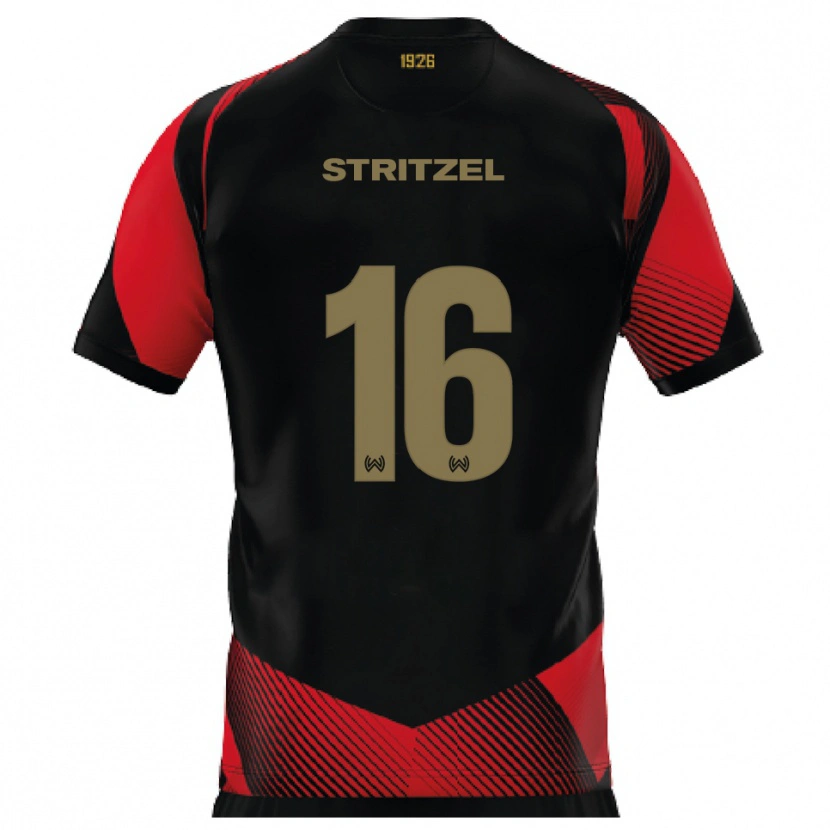 Danxen Women Florian Stritzel #16 Black Red Home Jersey 2025/26 T-Shirt