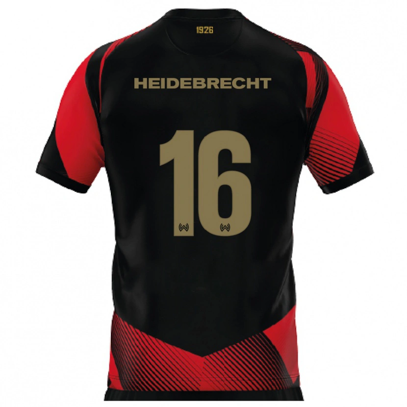 Danxen Women Elias Heidebrecht #16 Black Red Home Jersey 2025/26 T-Shirt