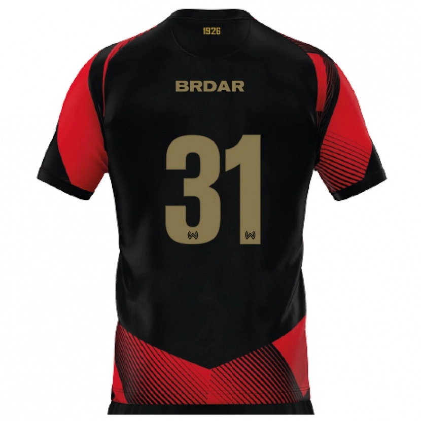 Danxen Women Noah Brdar #31 Black Red Home Jersey 2025/26 T-Shirt