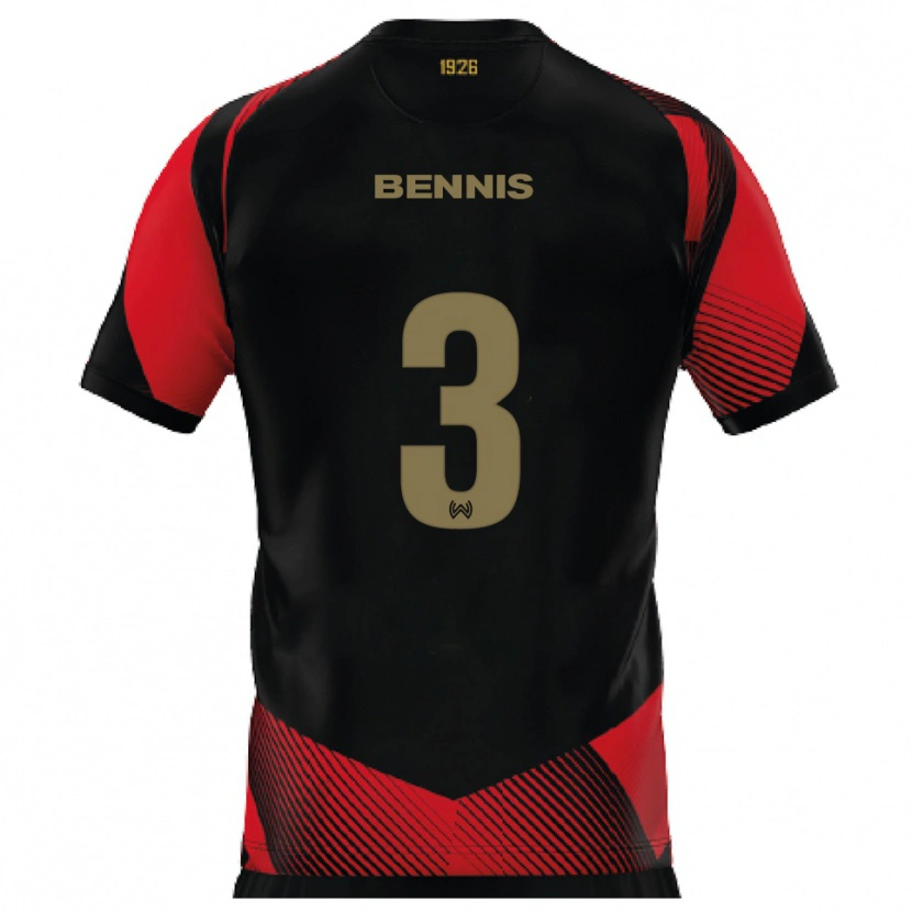 Danxen Women Amir Bennis #3 Black Red Home Jersey 2025/26 T-Shirt