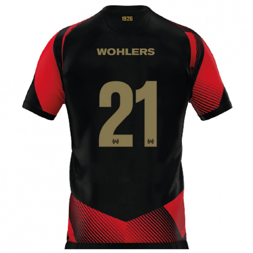 Danxen Women Ole Wohlers #21 Black Red Home Jersey 2025/26 T-Shirt