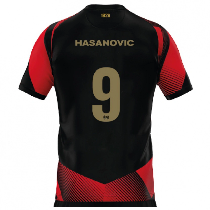 Danxen Women Karim Hasanovic #9 Black Red Home Jersey 2025/26 T-Shirt