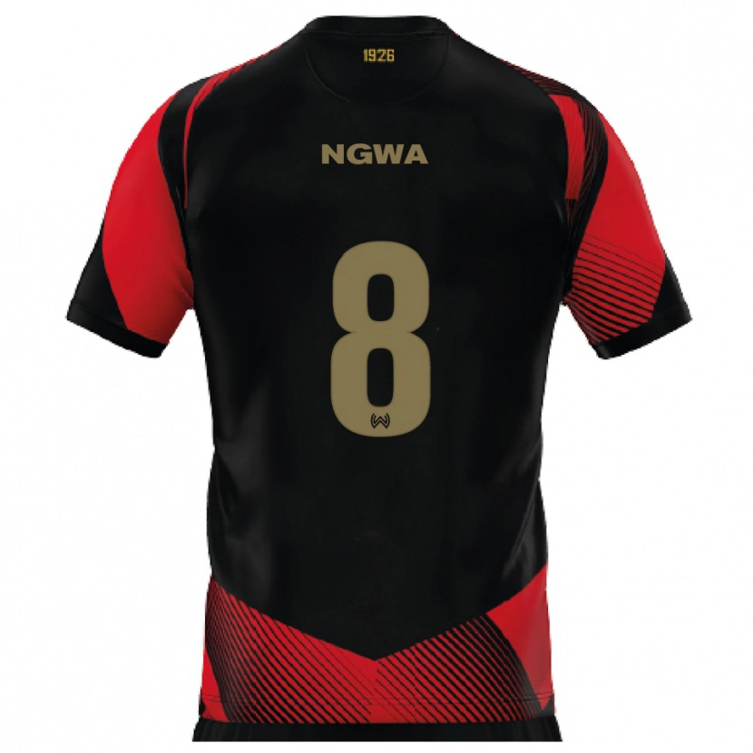 Danxen Women Jermaine Ngwa #8 Black Red Home Jersey 2025/26 T-Shirt