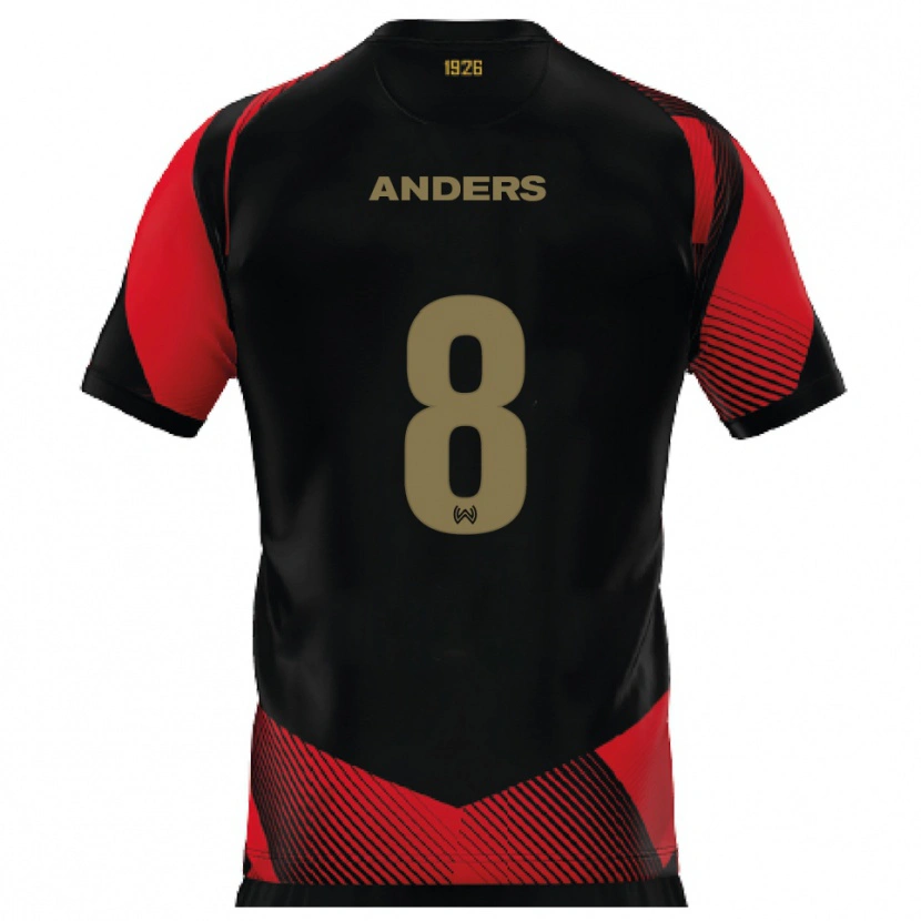 Danxen Women Len Anders #8 Black Red Home Jersey 2025/26 T-Shirt