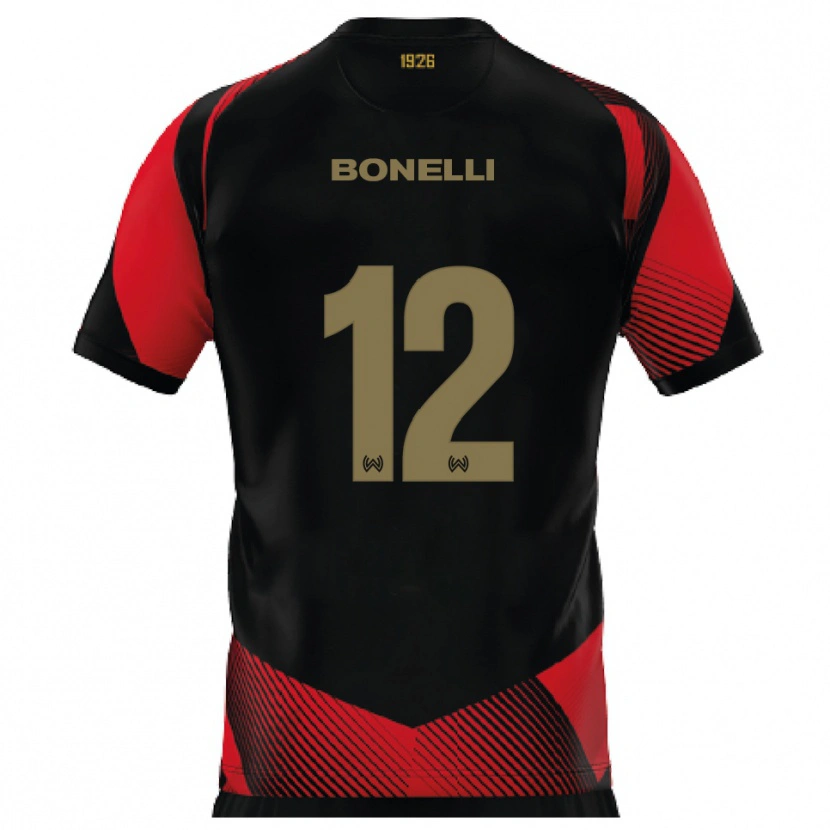 Danxen Women Leonardo Bonelli #12 Black Red Home Jersey 2025/26 T-Shirt