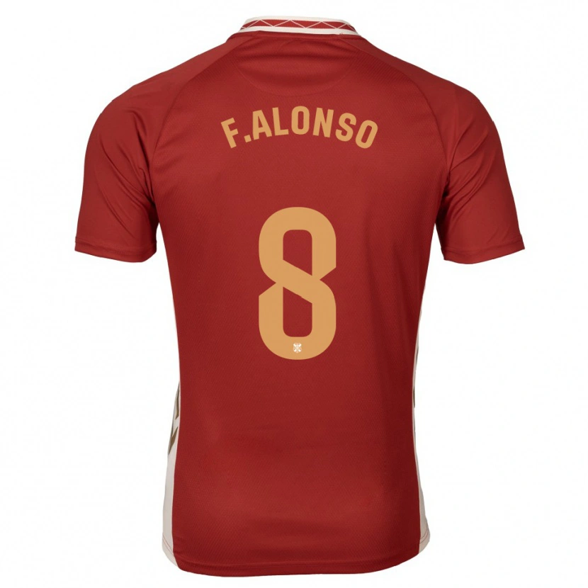 Danxen Women Félix Alonso #8 Burgundy Gold Away Jersey 2025/26 T-Shirt