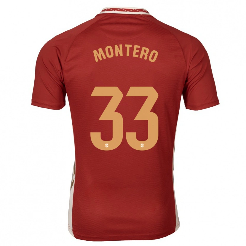 Danxen Women Manuel Montero #33 Burgundy Gold Away Jersey 2025/26 T-Shirt